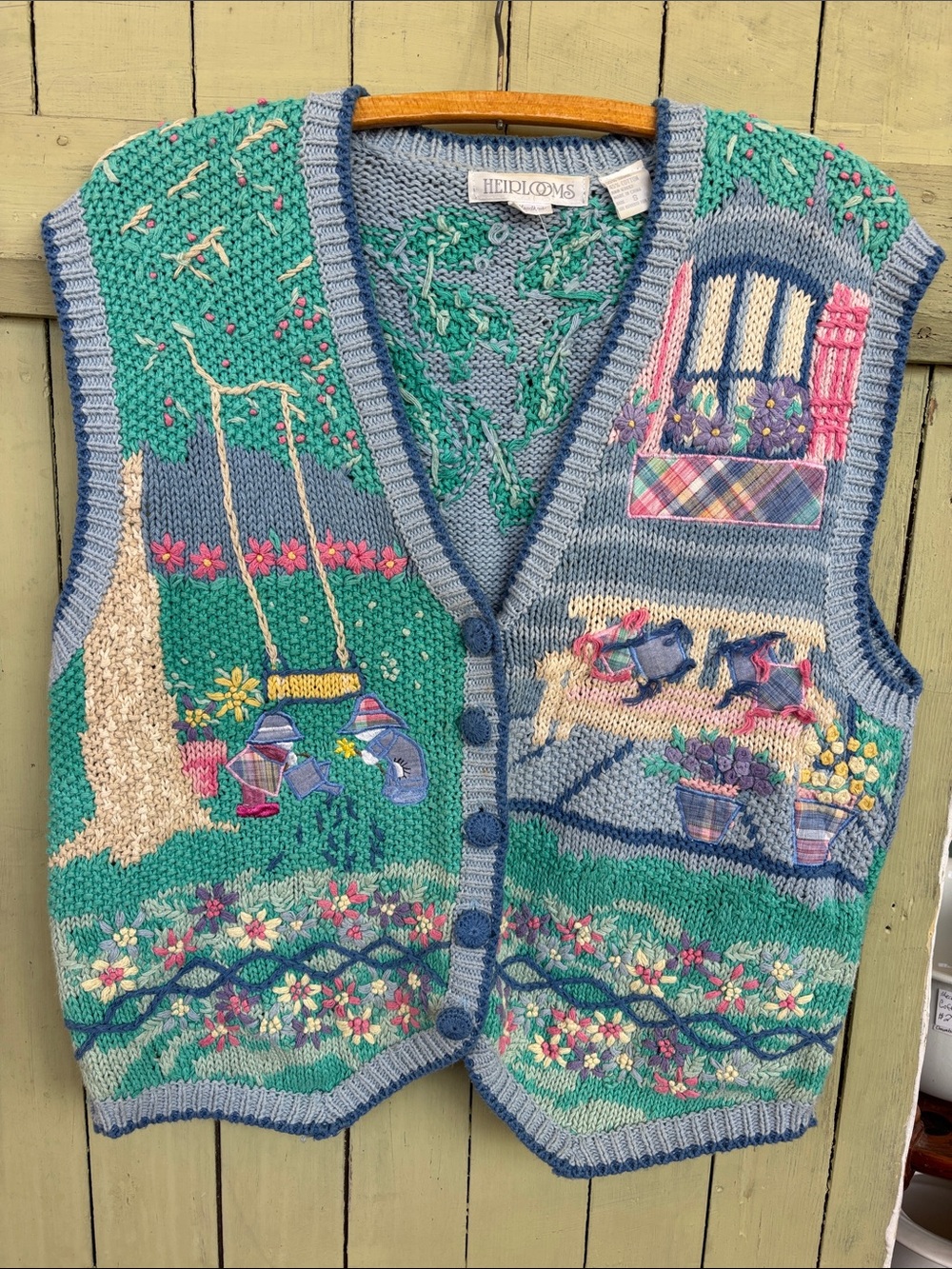 Vintage Heirlooms hand knit sweater vest